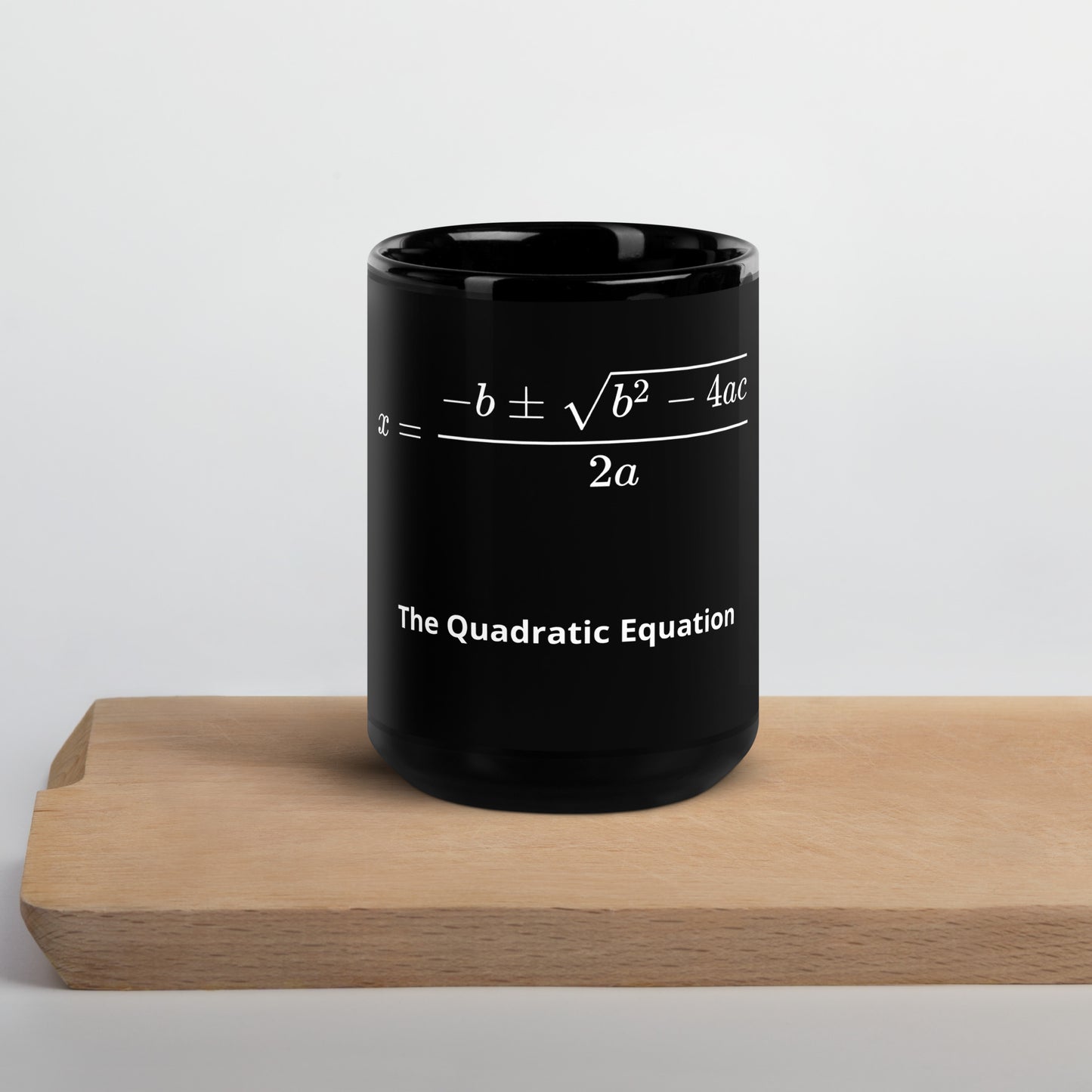 Quadratic Equation Black Glossy Mug