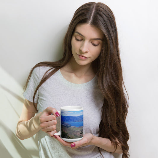 Lake Chelan White glossy mug